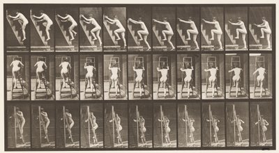 Plaka 110. Yükselen Merdiven, Bir Seferde İki Adım by Eadweard Muybridge