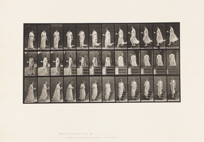 Plaka 143. Sağ Elde Azalan Eğim, Dönen Fincan ve Tabağı by Eadweard Muybridge