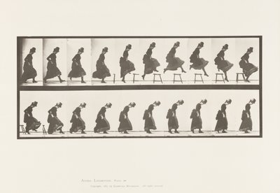 Plaka 156. Zıplama; Koşarak Düz Yüksek Atlama, 1885 by Eadweard Muybridge