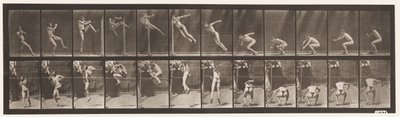 Plaka 157. Zıplama; Koşu Twist Yüksek Atlama by Eadweard Muybridge