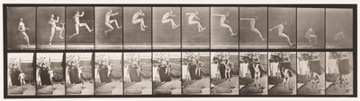 Plaka 159. Zıplama; Koşmak Geniş Atlama (Ayakkabı) by Eadweard Muybridge