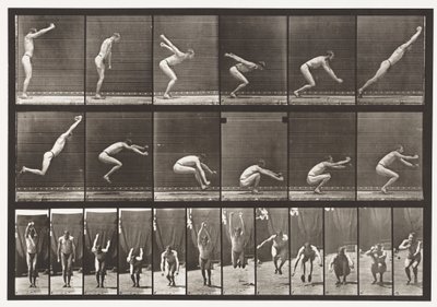 Plaka 163. Zıplama; Ayakta Geniş Atlama, 1872-1885 by Eadweard Muybridge