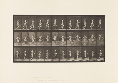 Levha 174. İp Atlama ile Koşma ve Atlama, 1885 by Eadweard Muybridge