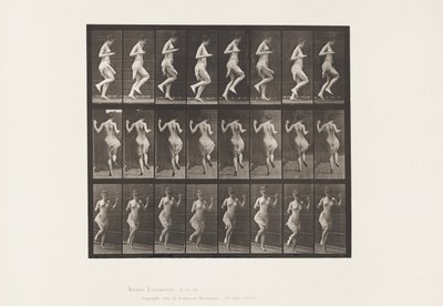 Plaka 185.Sol Ayakta Zıplama, 1885 by Eadweard Muybridge