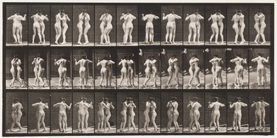Plaka 196. Dans Eden Vals, İki Model by Eadweard Muybridge