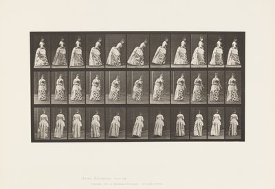 Plaka 198.Courtseying, 1885 by Eadweard Muybridge