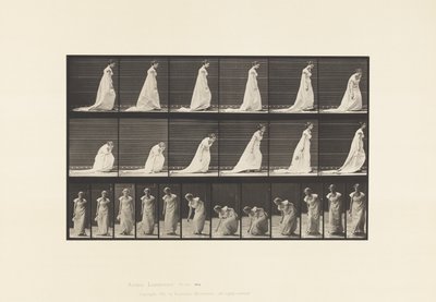 Levha 209. Mendili Eğip Kaldırma, 1885 by Eadweard Muybridge