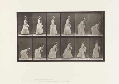 Levha 211. El-Ferşi Eğilip Kaldırma, Sol El Şemsiyesi, 1885 by Eadweard Muybridge