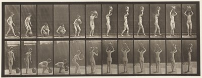 Plaka 222. Su Kavanozunun Başa Döndürülmesi ve Kaldırılması ve Döndürülmesi by Eadweard Muybridge
