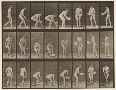 Levha 223. Havzayı Eğip Kaldırmak, Silmek ve Çevirmek, 1872-1885 by Eadweard Muybridge