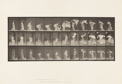 Plaka 233. Şal Kaldırma, Omuza Dolama, Döndürme by Eadweard Muybridge