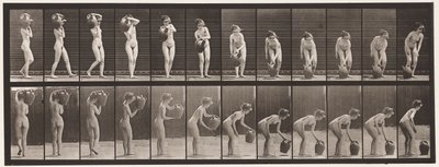 Plaka 235. Su Kavanozunu Omuzdan Yere Çevirme ve Çıkarma, 1872-1885 by Eadweard Muybridge