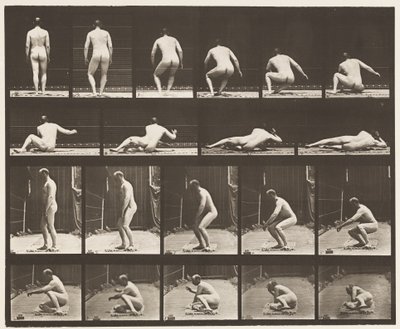 Levha 257. Yerde Yatmak, 1885 by Eadweard Muybridge
