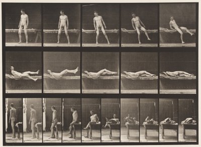 Plaka 259. Kanepede Yatıp Yan Dönmek, 1885 by Eadweard Muybridge
