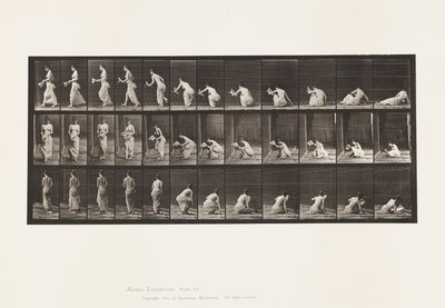 Levha 271. Sol Elinde Kağıtla Yerden Kalkış by Eadweard Muybridge