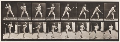 Plaka 279.Beyzbol; Vuruş, 1885 by Eadweard Muybridge