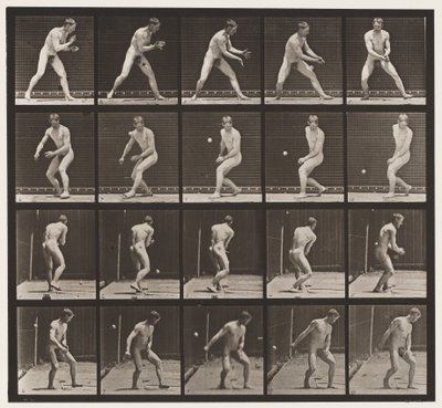 Plaka 288. Beyzbol topu; Hata by Eadweard Muybridge