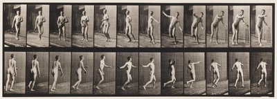 Plaka 289.Kriket; Yuvarlak Kol Bowlingi, 1885 by Eadweard Muybridge