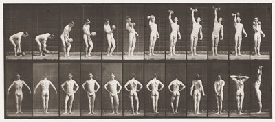 Plaka 321. A, 50 librelik bir Dumb-Zilin Kaldırılması; B, Poz Verme by Eadweard Muybridge