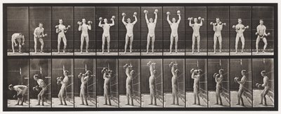 Plaka 322. İki 50-librelik Dumb-Zili Kaldırma ve Düşürme by Eadweard Muybridge