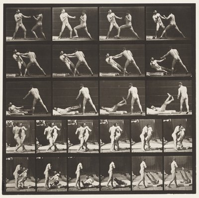 Plaka 333. Boks; 53 Yere Çarpma 52 (Ayakkabı) by Eadweard Muybridge