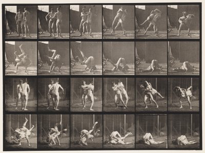 Plaka 348.Güreş, Greko-Romen, 1885 by Eadweard Muybridge