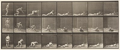 Plaka 357. Yüzüstü Yatma ve Ateşleme by Eadweard Muybridge