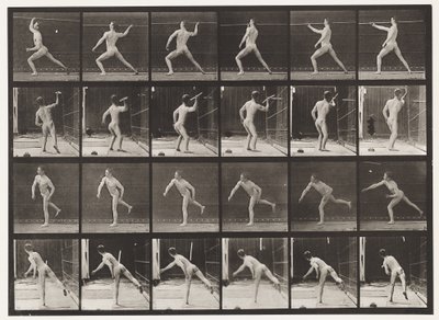 Plaka 360. Mızrak Fırlatma, 1872-1885 by Eadweard Muybridge