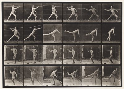 Plaka 361. Mızrak Fırlatma, 1872-1885 by Eadweard Muybridge