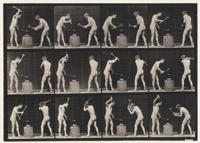 Levha 374. Demirciler, İki Model, Örs Üzerinde Çekiç by Eadweard Muybridge