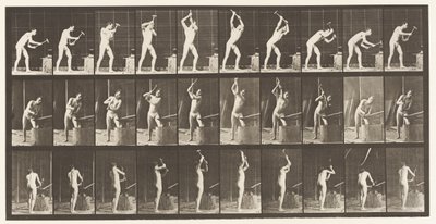 Levha 378. Demirci, Örs Üzerinde Çekiç, İki El by Eadweard Muybridge
