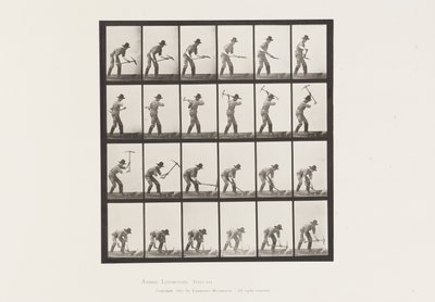 Plaka 386. Kazma Kullanan Madenci by Eadweard Muybridge