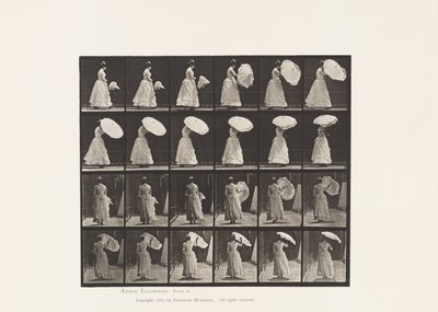 Levha 38.Yürüme, Açılma Şemsiyesi, 1885 by Eadweard Muybridge