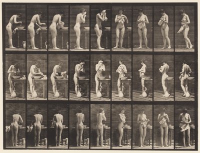 Plaka 412. Yüz Yıkama, Silme ve Tornalama by Eadweard Muybridge