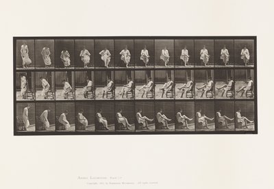 Plaka 417. Tuvalet; Oturmak ve Çorap Giymek by Eadweard Muybridge