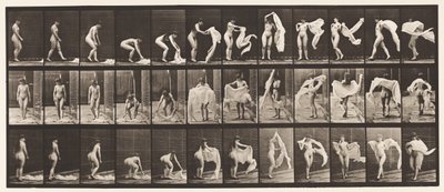 Levha 419. Tuvalet, Eğilme, Omuz Sargısı Fırlatma by Eadweard Muybridge