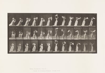 Plaka 421. Tuvalet; Omuzlara Mendil Fırlatma by Eadweard Muybridge