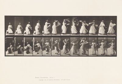 Plaka 424.Tuvalet; Sandalyeden Kalkıp Şal Giymek, 1885 by Eadweard Muybridge