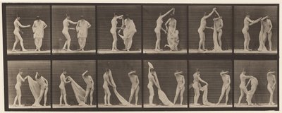 Plaka 427. Tuvalet; İki Model by Eadweard Muybridge