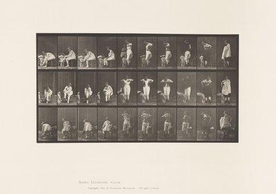 Plaka 494. Tuvaletin Çeşitli Evreleri by Eadweard Muybridge