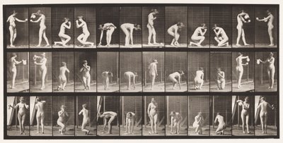 Levha 501. Muhtelif, Çömelme, Diz Çökme vb. by Eadweard Muybridge