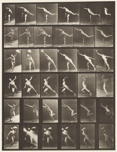 Plaka 523. A, Bir Darbe Vurmak; B, Fırlatma Diski; by Eadweard Muybridge