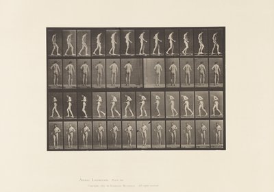 Plaka 548.Lateral Skleroz; A, B, Yürüyüş, 1885 by Eadweard Muybridge