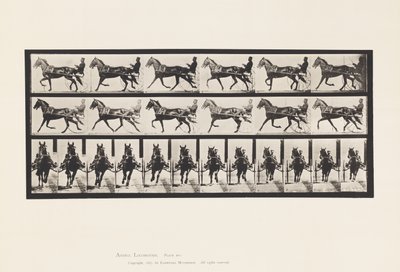 Plaka 595. Sallanma (Pacing): Somurtkan; Kahverengi At Pronto by Eadweard Muybridge