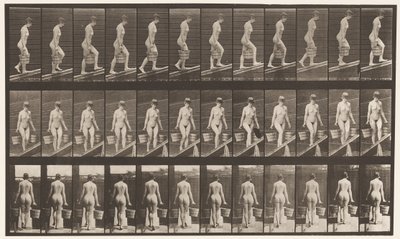 Plaka 82. Yükselen Eğim, Her Bir Elinde Kova Su by Eadweard Muybridge