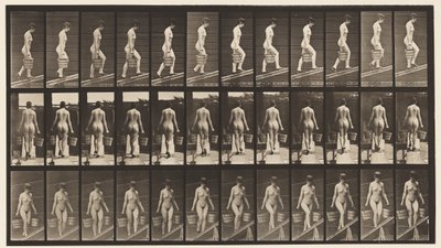 Levha 87. Yükselen Eğim, Her Bir Elinde Kova Su by Eadweard Muybridge