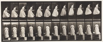 Plaka 95.Yükselen Merdivenler, Ellerde Bir Lavabo, 1885 by Eadweard Muybridge