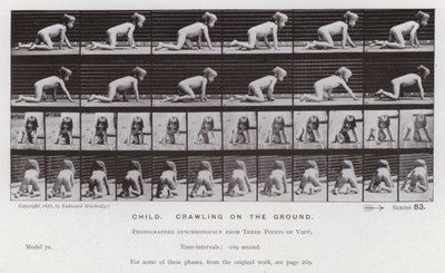 Hareket Halindeki İnsan Figürü: Yerde emekleyen çocuk by Eadweard Muybridge