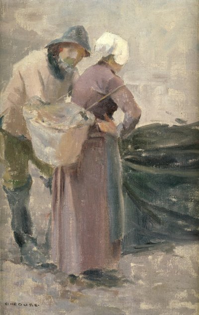 Balıkçıların Avına Bakan Ev Hanımı, 1900 dolayları by Eanger Irving Couse