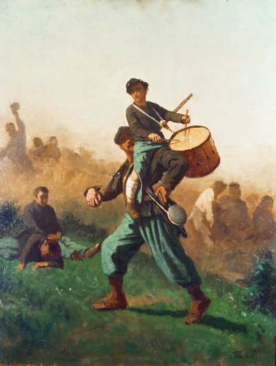 Yaralı Davulcu Çocuk İçin Bir Çalışma by Eastman Johnson